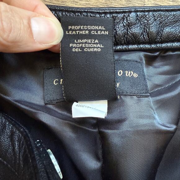 Y2K Croft & Barrow Black Leather Pants Size 14 - Picture 4 of 4